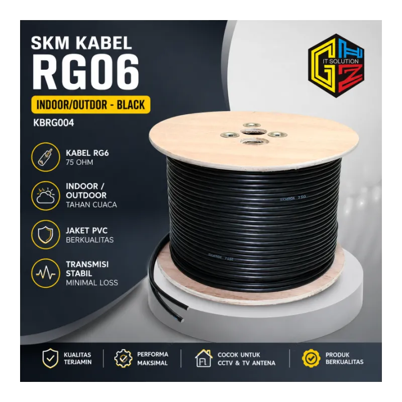 SKM KABEL RG06 INDOOR/OUTDOR - BLACK