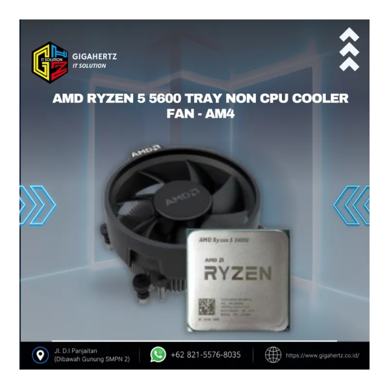 AMD Ryzen 5 5600 TRAY Non CPU Cooler Fan - AM4
