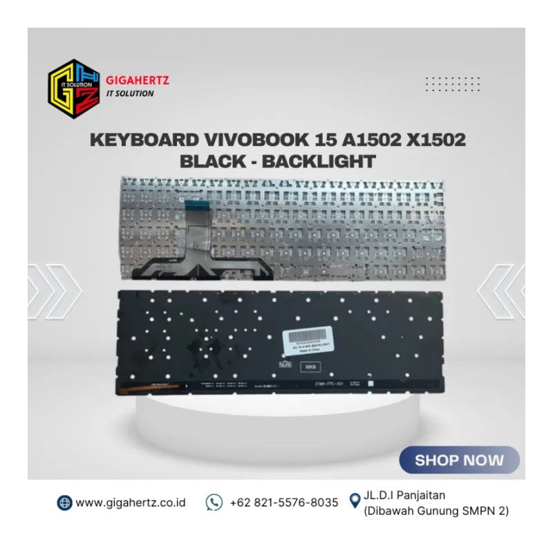 KEYBOARD VIVOBOOK 15 A1502 X1502 BLACK - BACKLIGHT