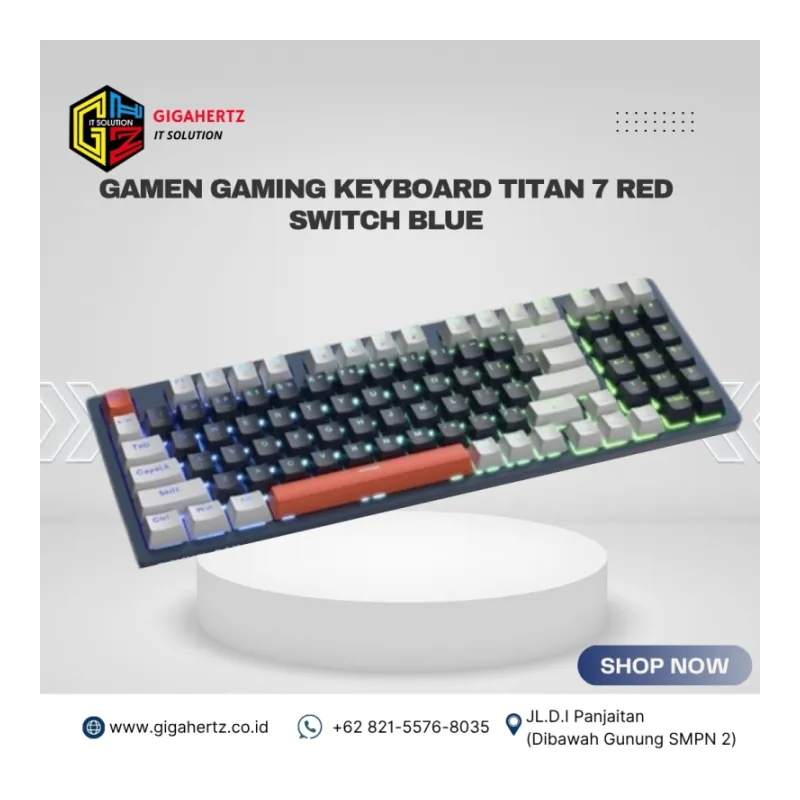 GAMEN GAMING KEYBOARD TITAN 7 RED SWITCH BLUE