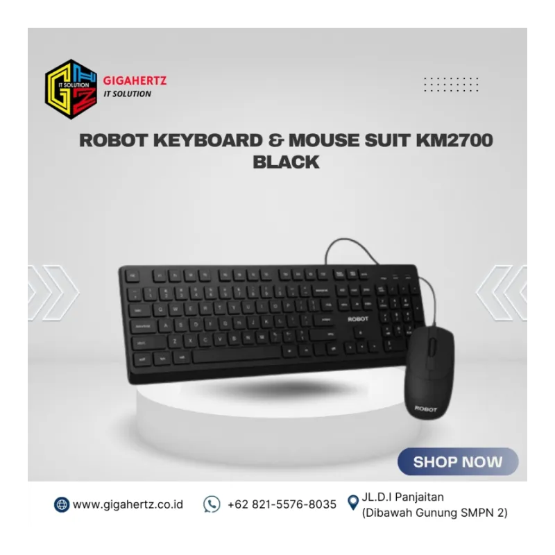 RObot Keyboard & Mouse Suit KM2700 Black