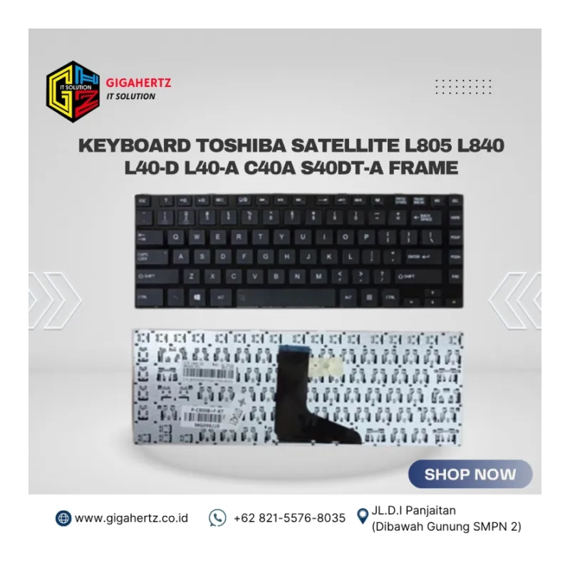 Keyboard Toshiba Satellite L805 L840 L40-D L40-A C40A S40DT-A Frame