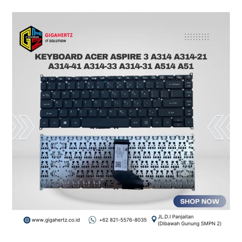 Keyboard Acer Aspire 3 A314 A314-21 A314-41 A314-33 A314-31 A514 A51