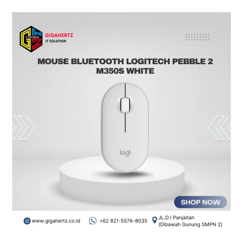 Mouse Bluetooth Logitech Pebble 2 M350S White