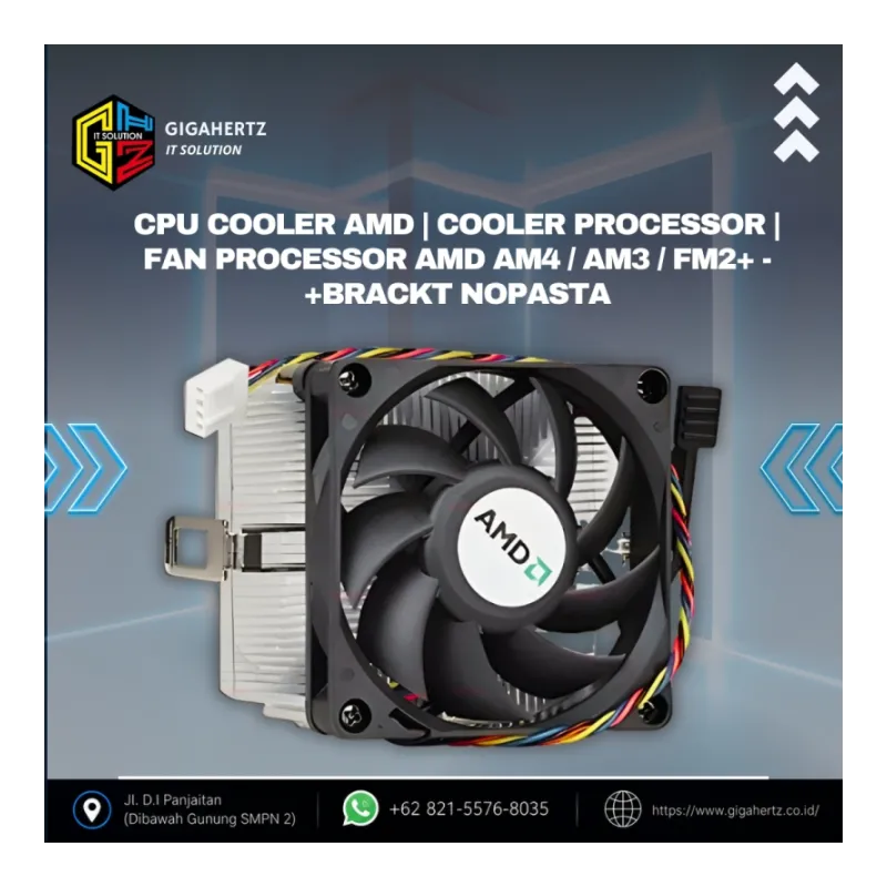 CPU COOLER AMD | COOLER PROCESSOR | FAN PROCESSOR AMD AM4 / AM3 / FM2+ - +Brackt NoPasta