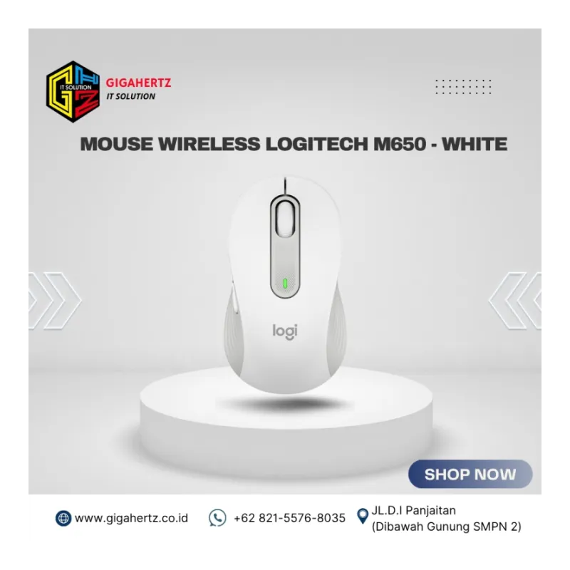 Mouse Wireless Logitech M650 - White