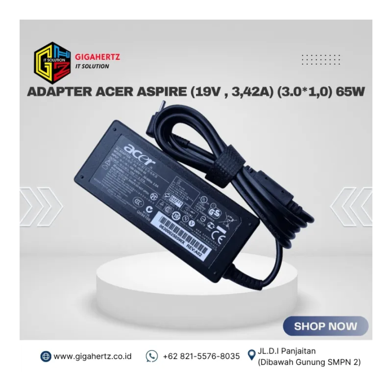 Adapter Acer Aspire (19V , 3,42A) (3.0*1,0) 65W