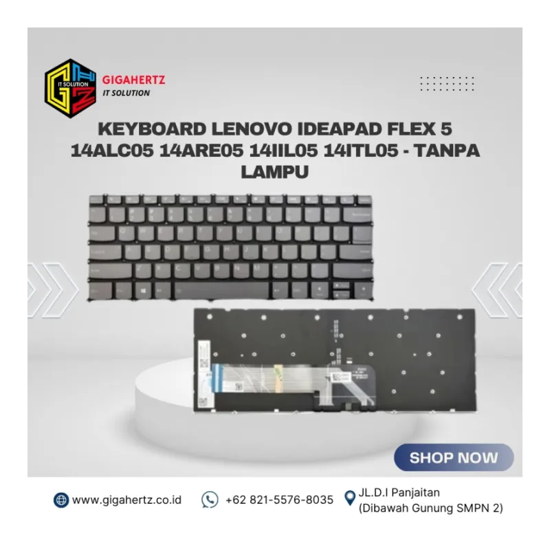 Keyboard Lenovo Ideapad Flex 5 14alc05 14are05 14iil05 14itl05 - Tanpa Lampu