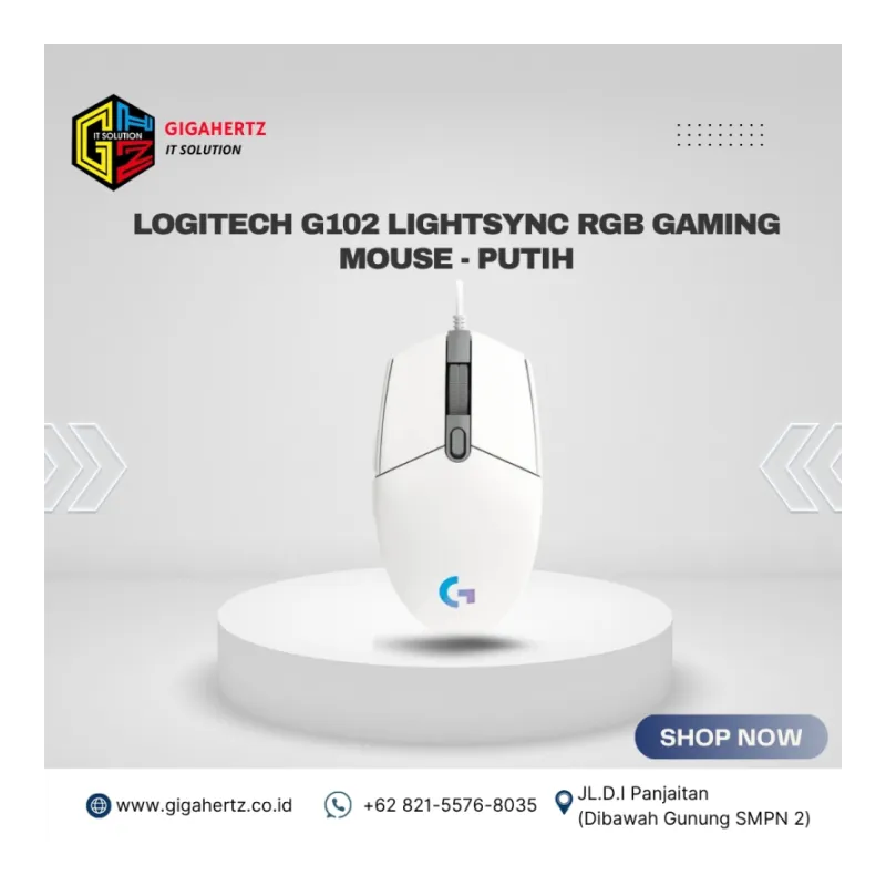 LOGITECH G102 LIGHTSYNC RGB GAMING MOUSE - Putih