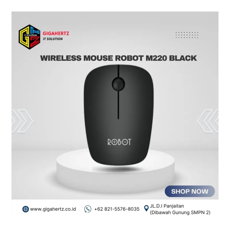 WIRELESS MOUSE ROBOT M220 BLACK