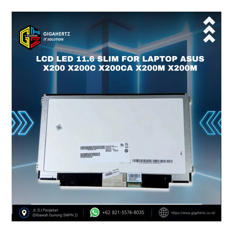 LCD LED 11.6 Slim For Laptop Asus X200 X200C X200CA X200M X200M