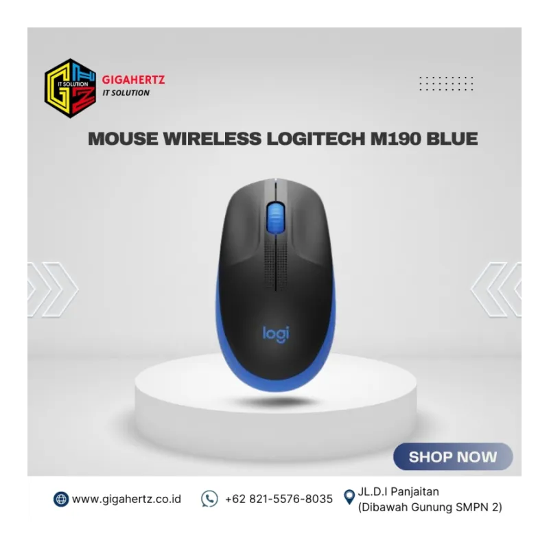 MOUSE WIRELESS LOGITECH M190 BLUE