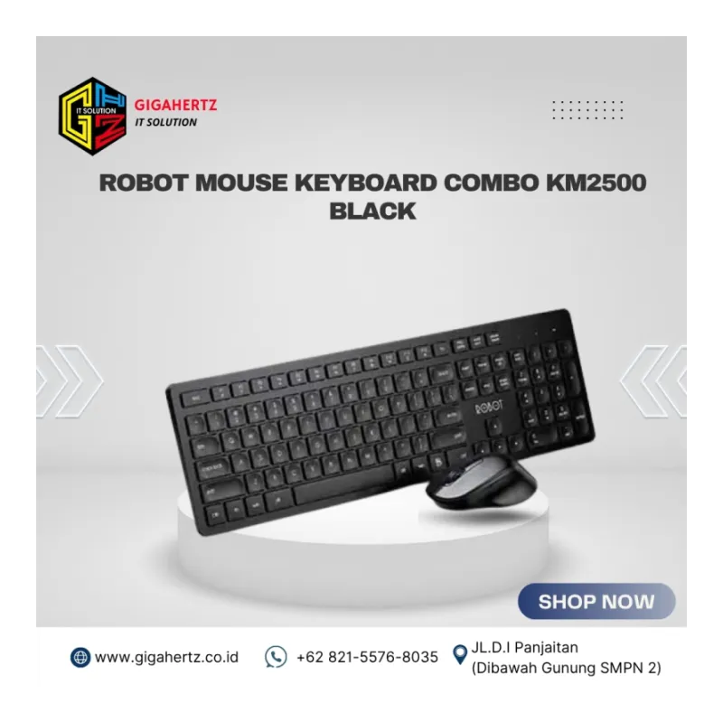 ROBOT MOUSE KEYBOARD COMBO KM2500 BLACK