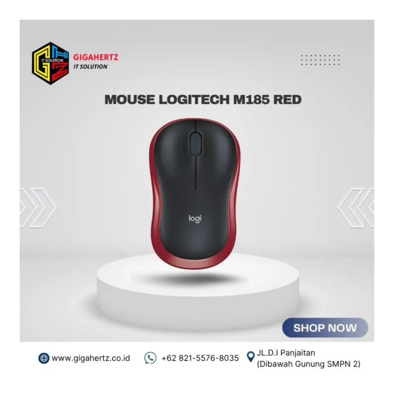 MOUSE LOGITECH M185 RED